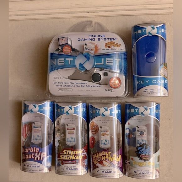 Net Jet by Hasbro/Tiger Online Gaming system, 4 extra keys, carrying case PC NWT - Picture 1 of 9